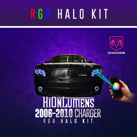 2006-2010 Dodge Charger RGB Halo Kit HiOnLumens 2006-2010 Dodge Charger RGB Halo Kit HiOnLumens