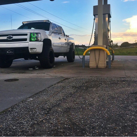 07-13 Chevrolet Silverado Flat Bottom Headlight Halo Build
