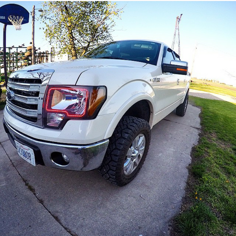 09-14 Ford F150 Headlight Halo Build