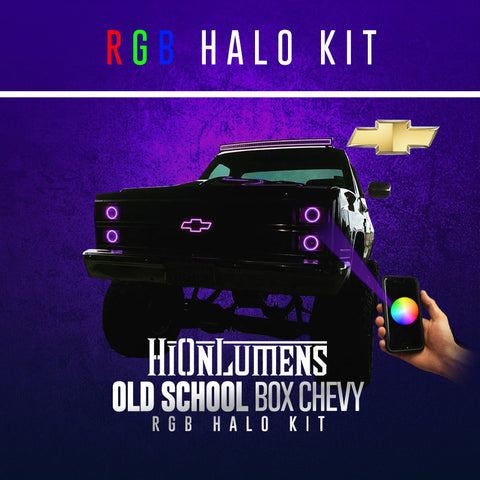 Old School Box Chevy RGB Halo Kit