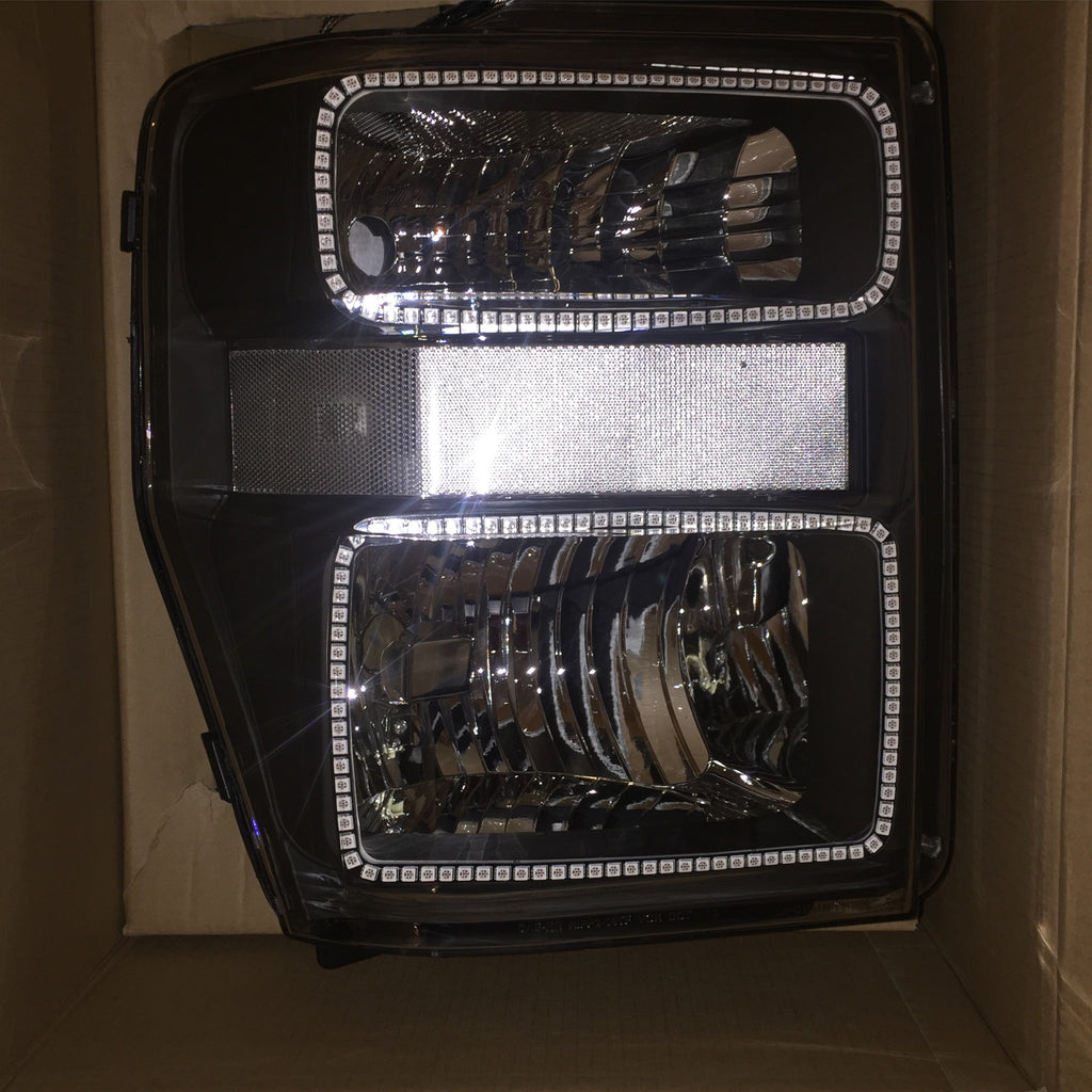 08-10 Ford F250 Headlight Halo Build