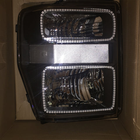 08-10 Ford F250 Headlight Halo Build