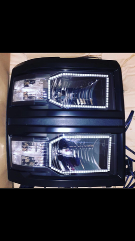 14-15 Chevrolet Silverado Non-Projector Halo Headlight Build