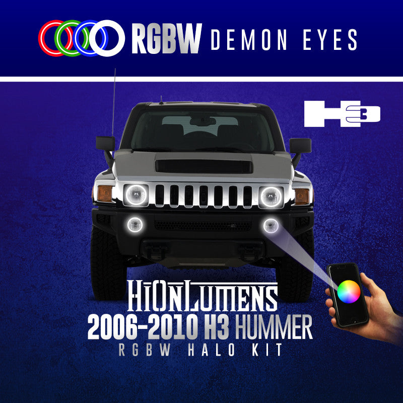 2006-2010 Hummer H3 RGBW Halo Kit