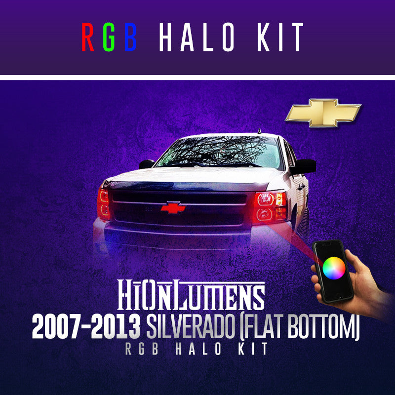 2007-2013 Silverado (Flat Bottom) RGB Halo Kit