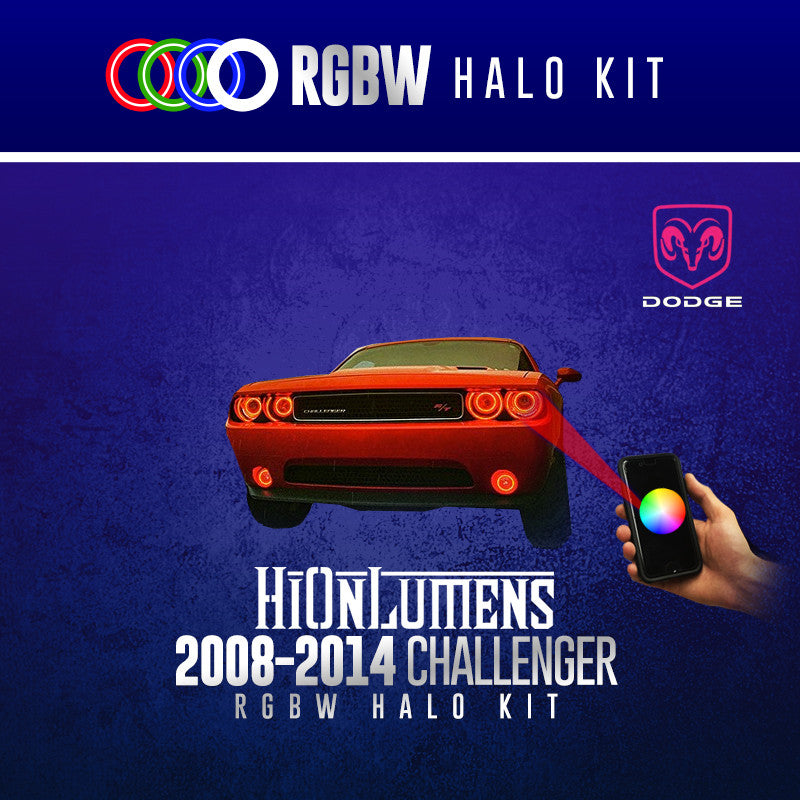 2008-2014 Dodge Challenger RGBW Halo Kit