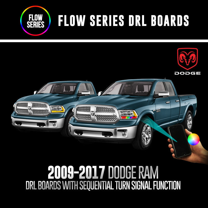 2009-2017 Dodge Ram Flow Series DRL Boards with Sequential Turn Signal