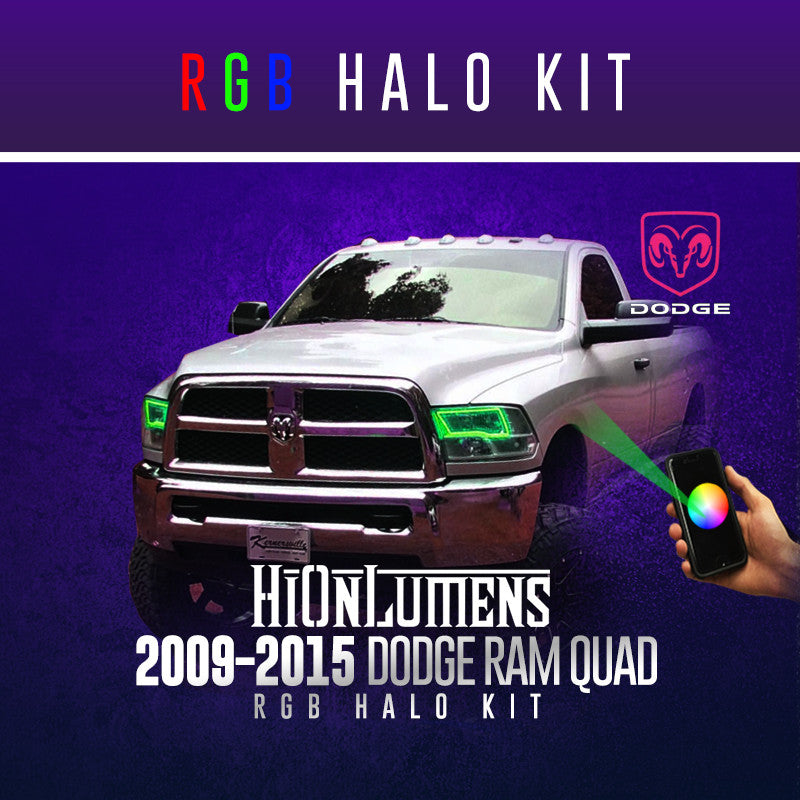2009-2015 Dodge Ram Quad RGB Halo Kit