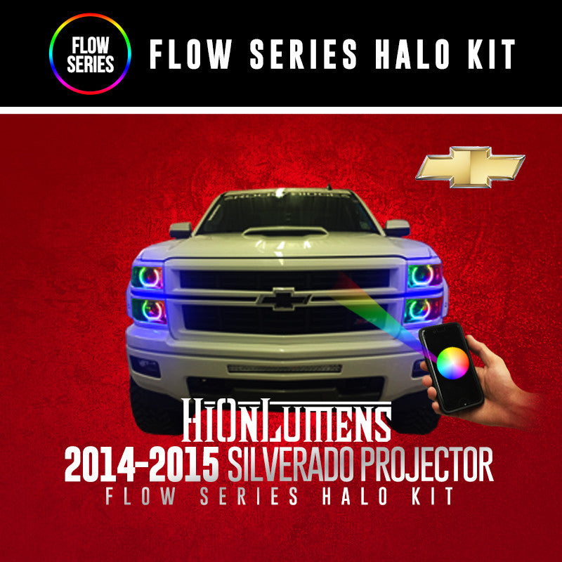 2014-2015 Chevrolet Silverado Projector Flow Series Halo Kit