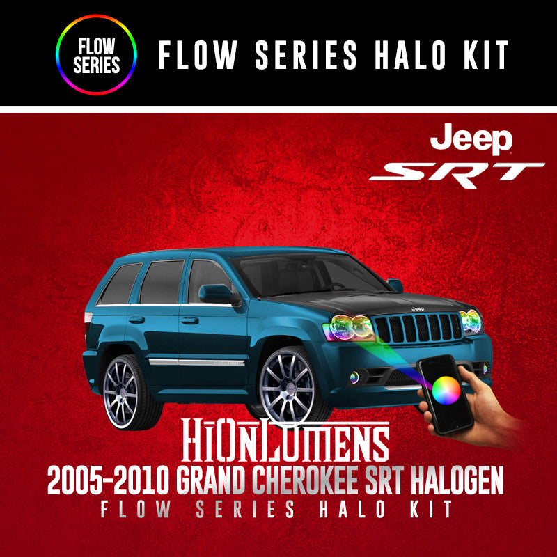 2005-2010 Jeep Grand Cherokee SRT (Halogen) Flow Series Halo Kit