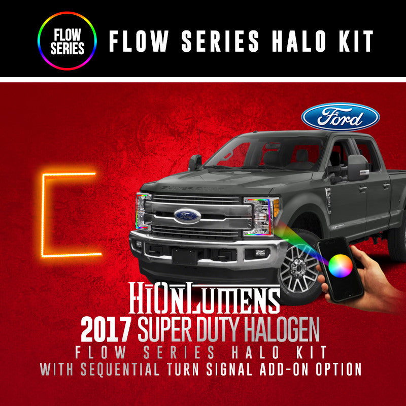 2017 Ford Super Duty Flow Series Halo Kit with Sequential Turn Signal Add On
