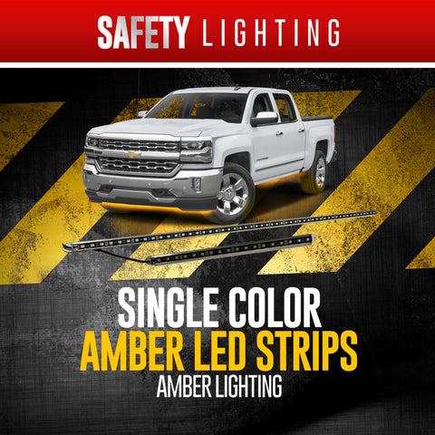 Amber Strip Lighting (3' + 7')