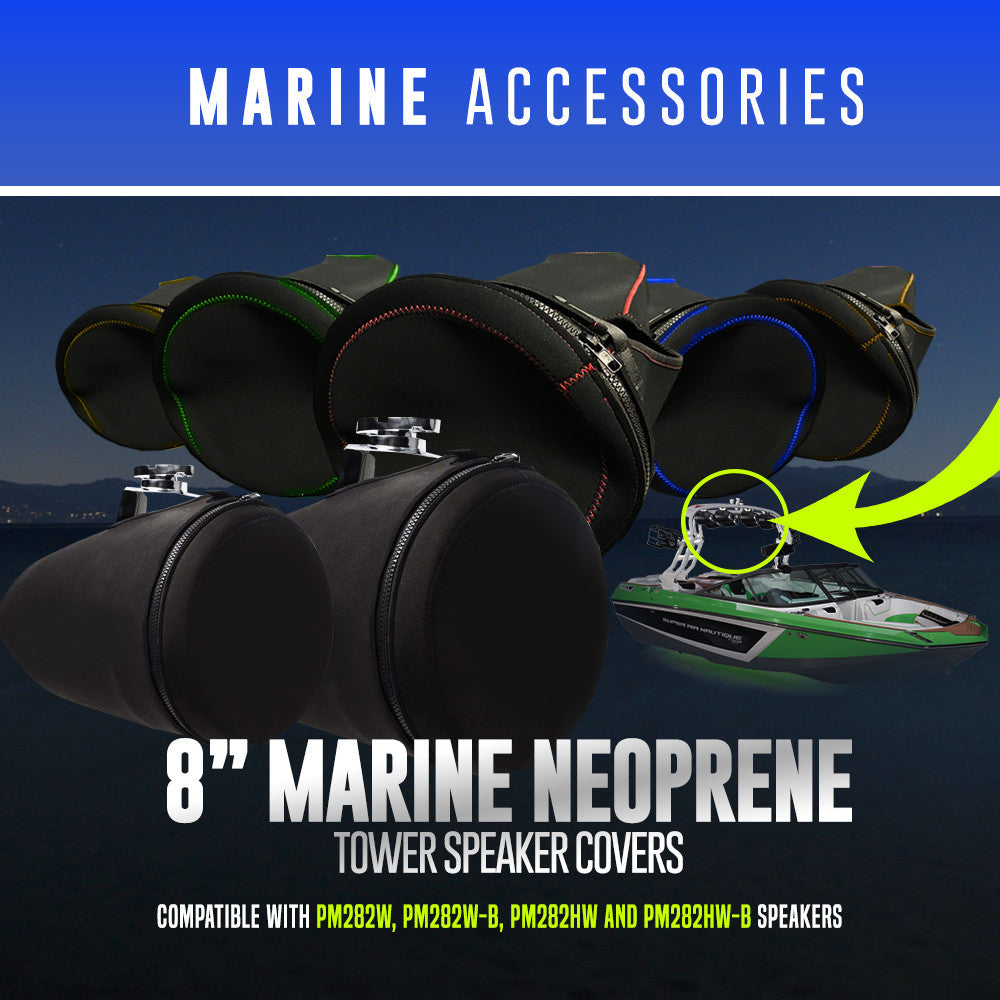 8" Marine Neoprene Tower Speaker Covers