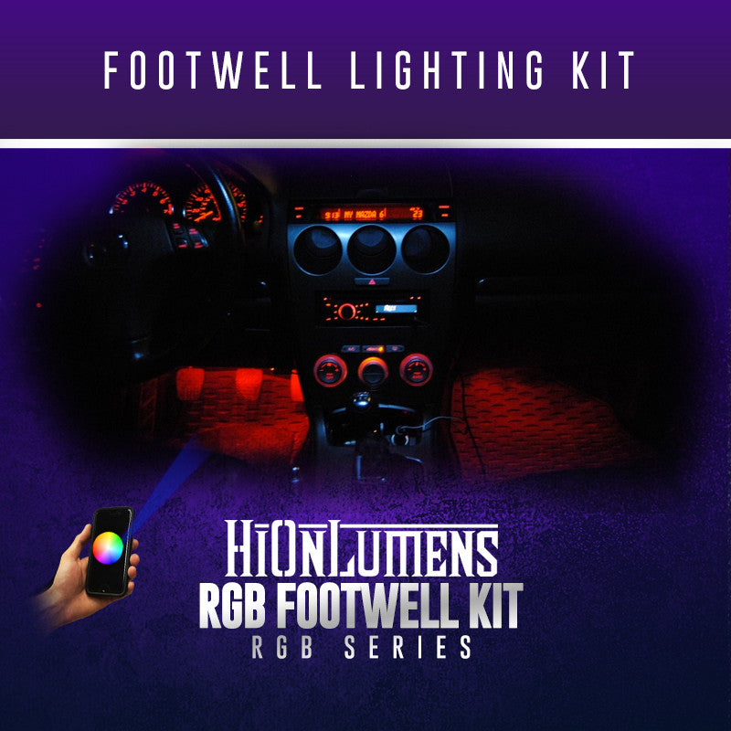 Rgb Led Footwell RGB Footwell Lighting Kit – HiOnLumens